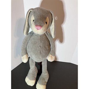 Manhattan Toy Company Gray Bunny Rabbit 17" Plush Stuffed Animal 2009 EUC